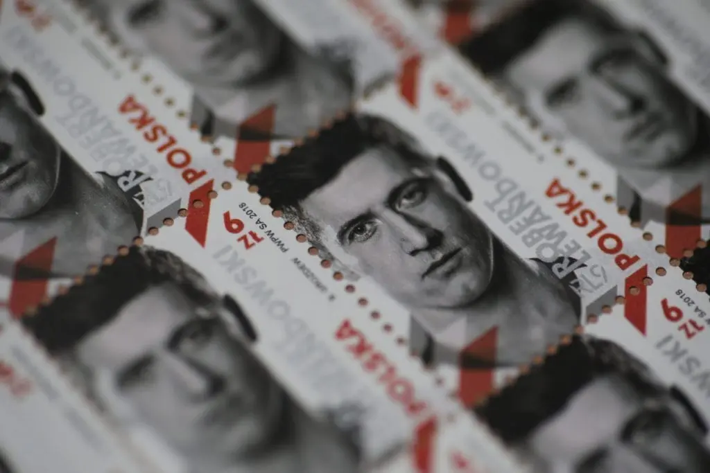 Robert Lewandowski znaczki pocztowe