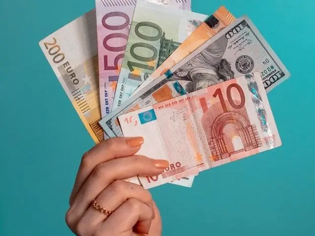 Zakupy Czarny Piątek - jak kupować, by nam się opłaciło Kobieca dłoń, trzymająca pieniądze w różnych walutach.