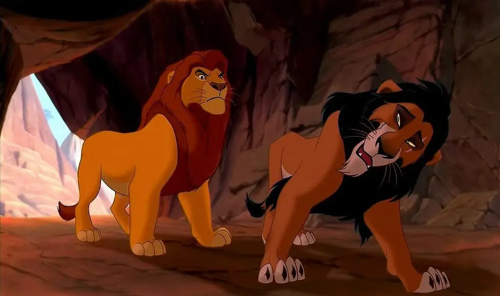 Ciekawostki o bajkach Disneya dla dzieci i dorosłych Skaza i Mufasa.