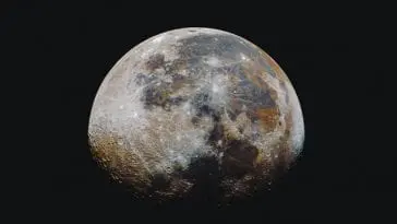 Planeta na czarnym tle.