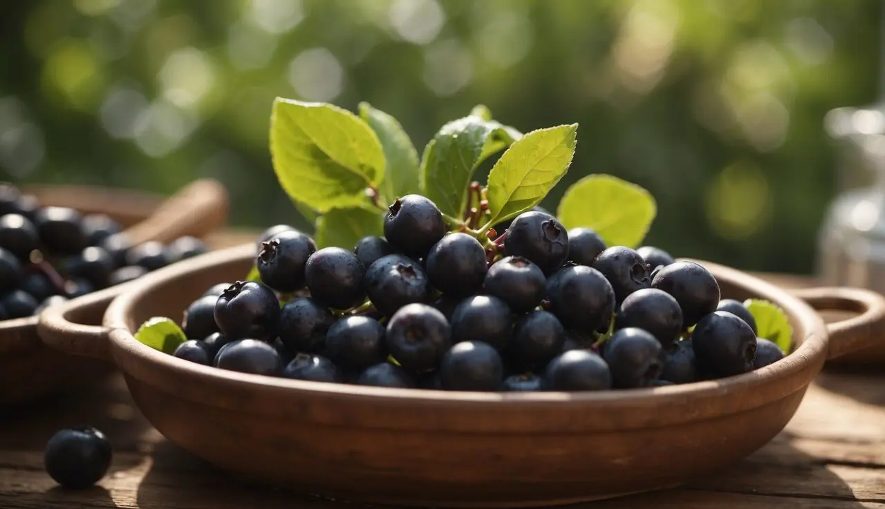Konfitura z aronii: przepis i właściwości zdrowotne Fresh aronia berries being washed and prepared for making aronia jam