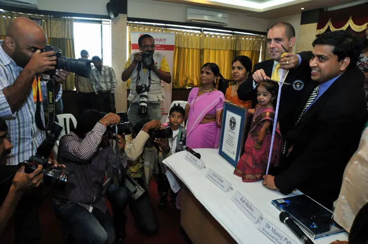 Jyoti Amge świętuje tytuł najniższej kobiety świata w Nagpurze