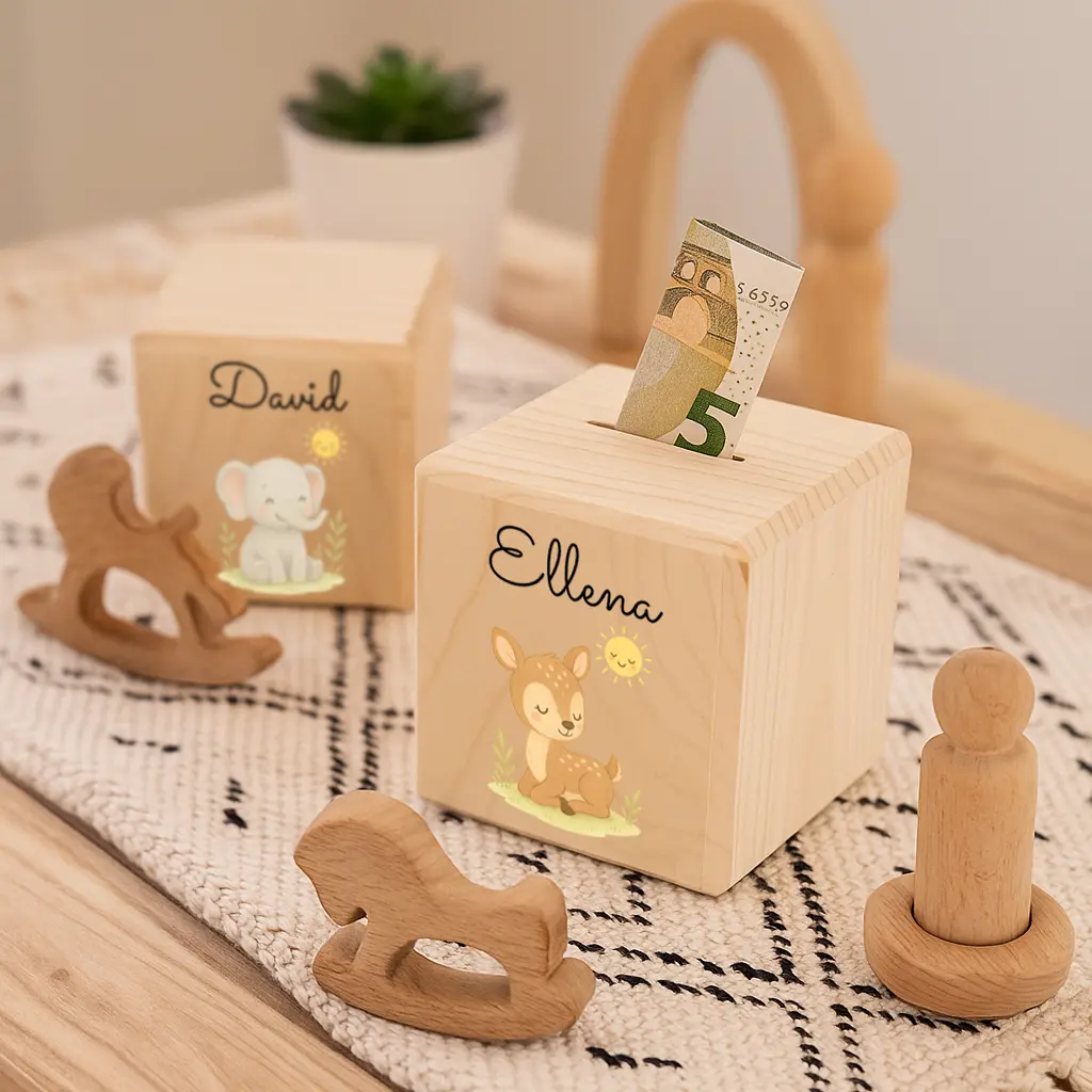 Personalizowana skarbonka z nadrukiem UV
