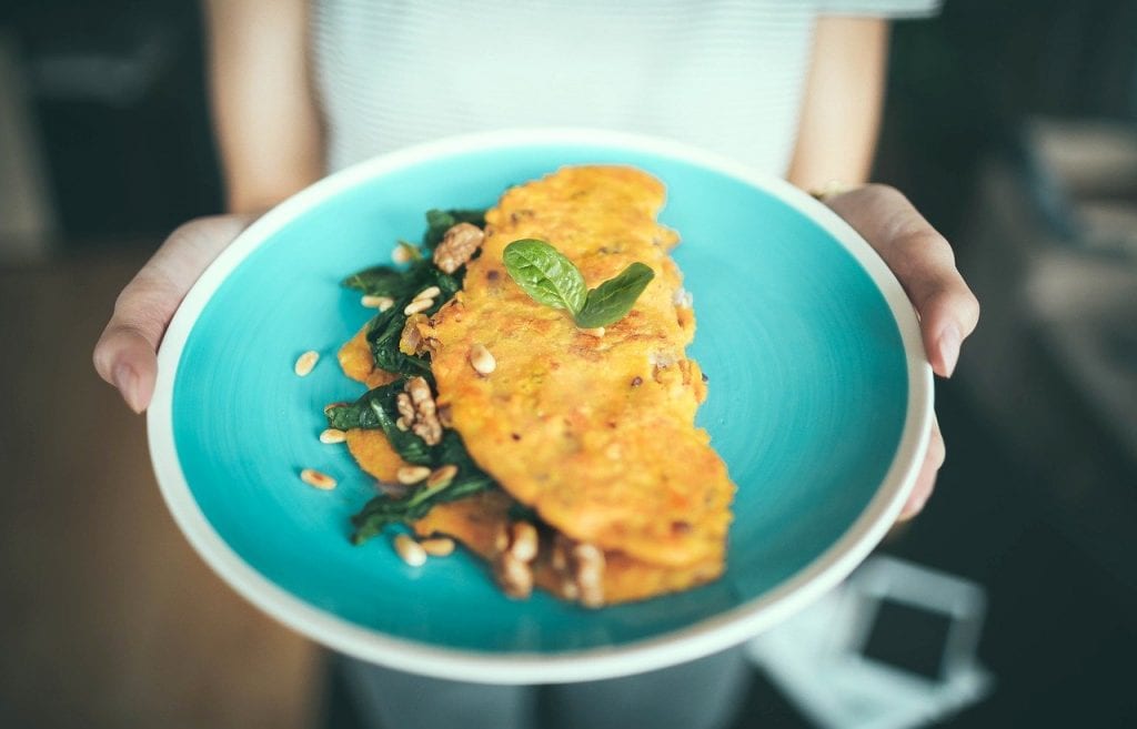omlet z orzechami 