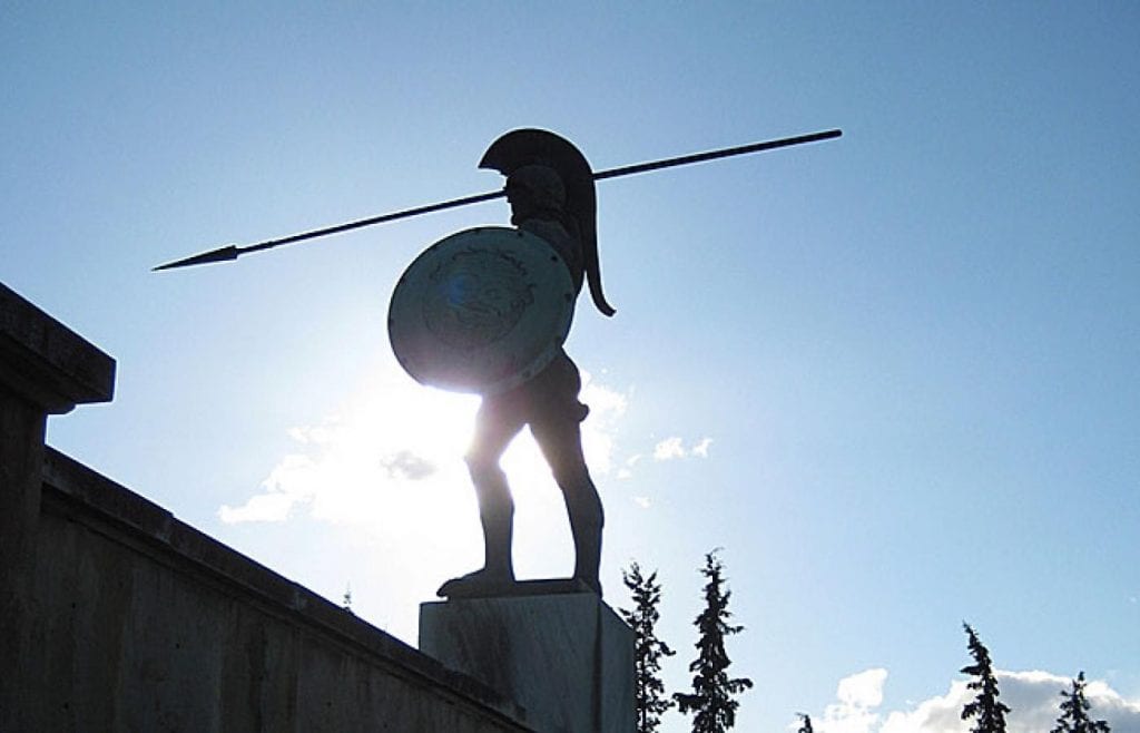 Posąg Spartanina. 