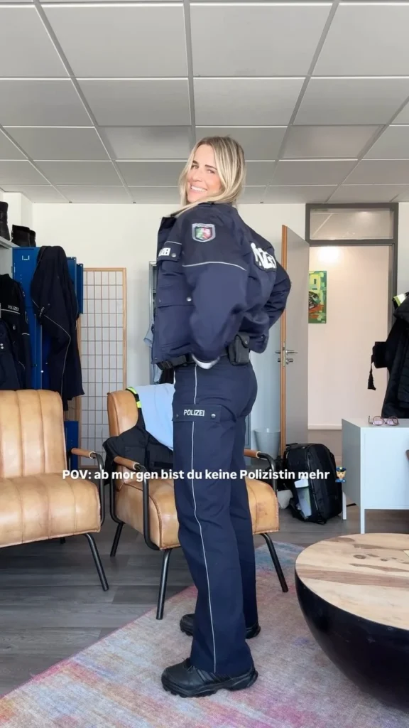 Adrienne Koleszár w mundurze policji, ostatni dzień zdjęć do serialu Adrienne Koleszár w mundurze policji, ostatni dzień zdjęć do serialu