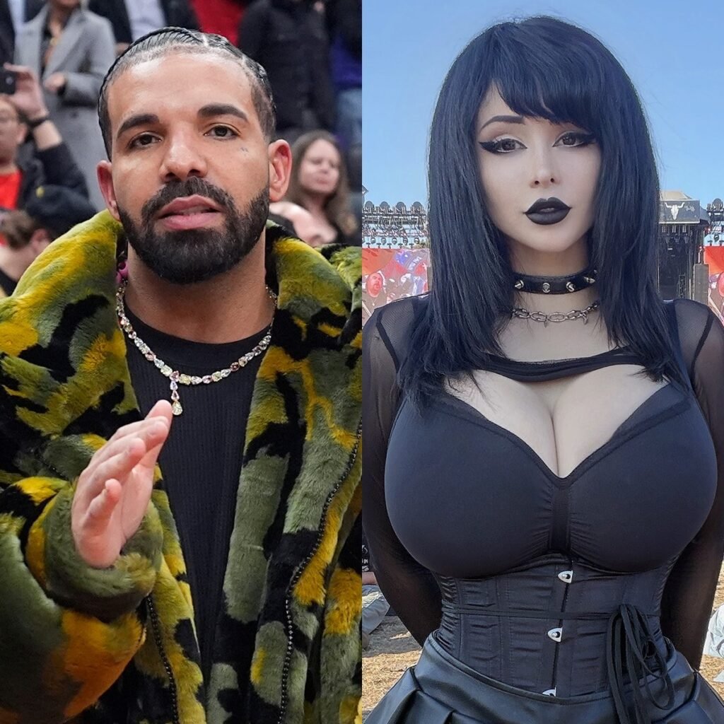 Drake w futrze moro obok Pinkchyu w gotyckim gorsecie i chokerze