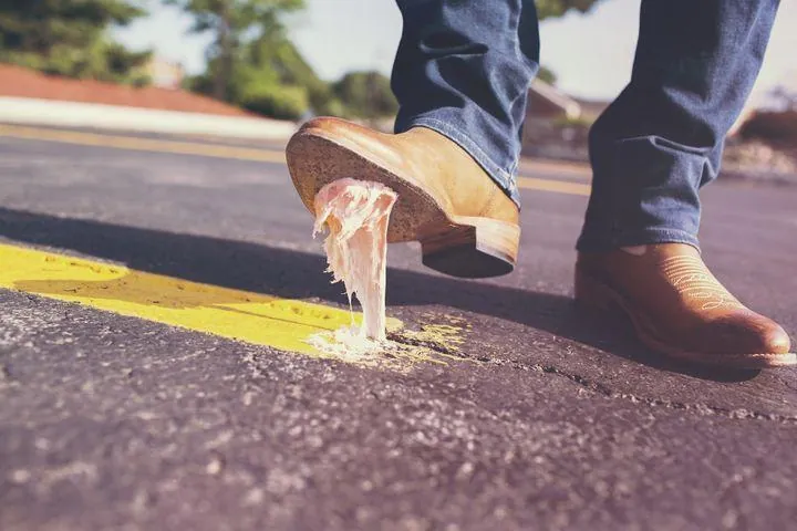 Remove Gum from Shoes